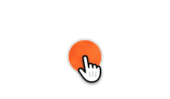 The pointer comes over the dot, which opens, and a click starts dictation.